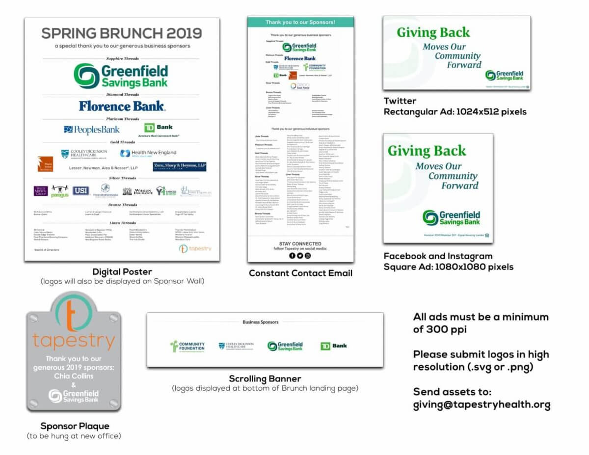 Brunch Sponsorship Tapestry Health